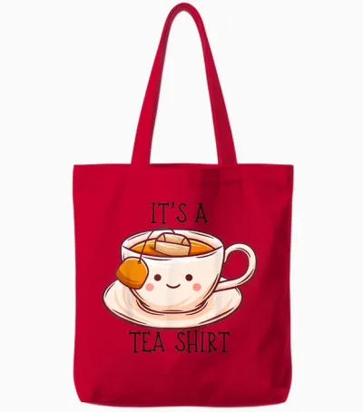 Niedliches Kawaii It's a Tea Shirt Lustiges Geschenk Teeliebhaber Männer Frauen Tote Bags - Red