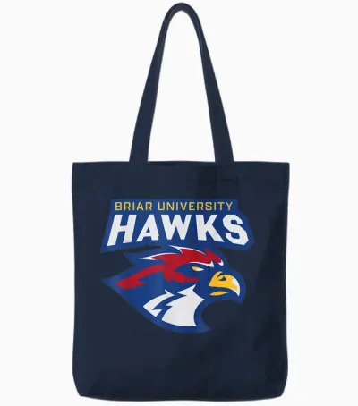 Briar University Hawks Tote Bags - Navy