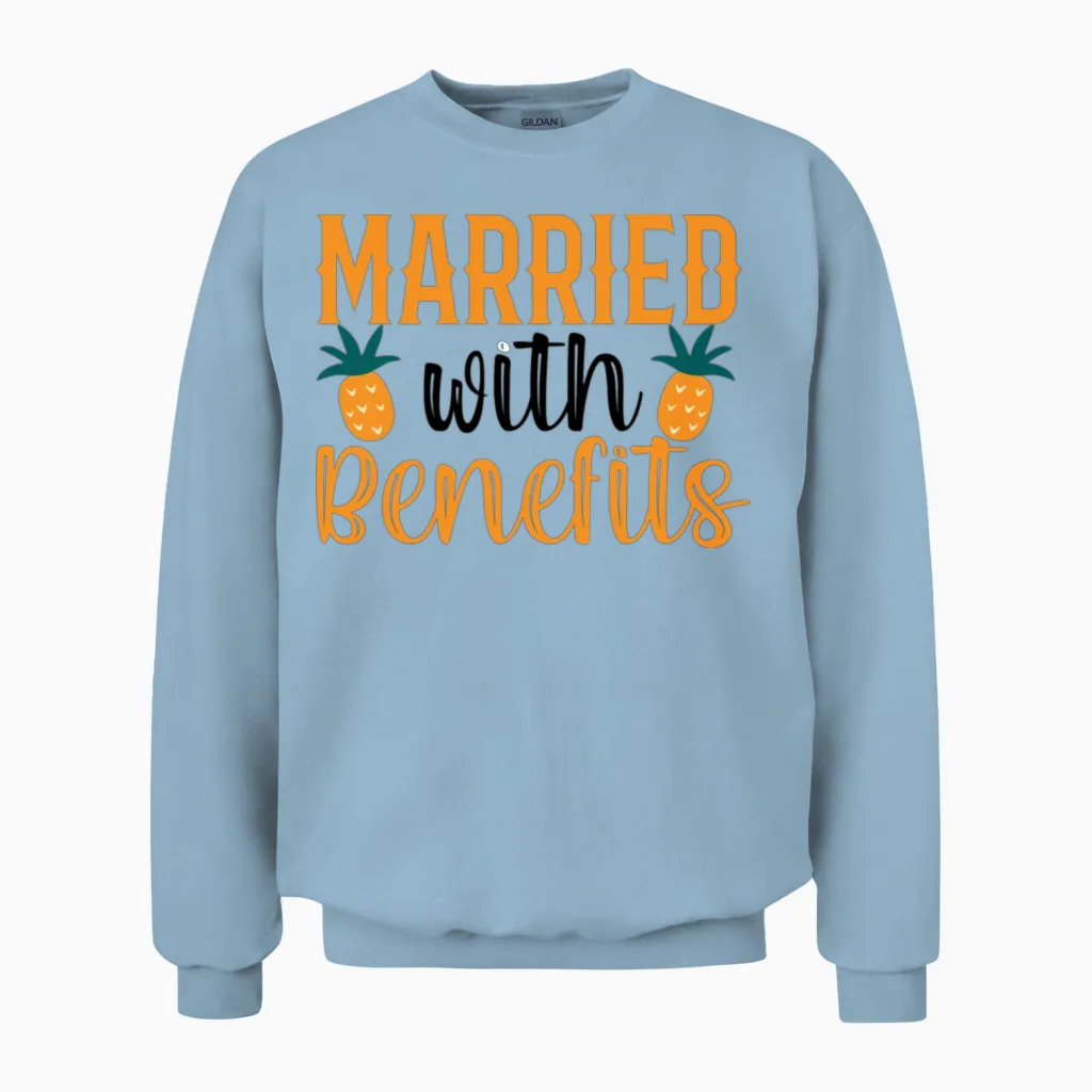 Funny Swinger Lifestyle Quotes Unisex Sweatshirt in Light Blue