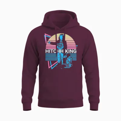 Hitchhiking Retro Hitch Hiking Unisex Hoodie - Maroon
