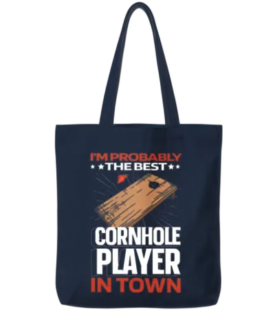 Cornhole Funny Tote Bags - Navy