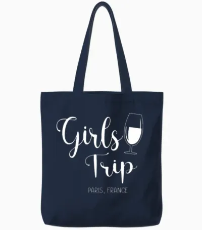 Girls Trip Funny Tote Bags - Navy