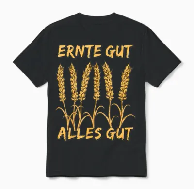 Ernte Gut Alles Gut Landwirtschaft Weizen Getreide Landwirt Unisex T-Shirt - Black