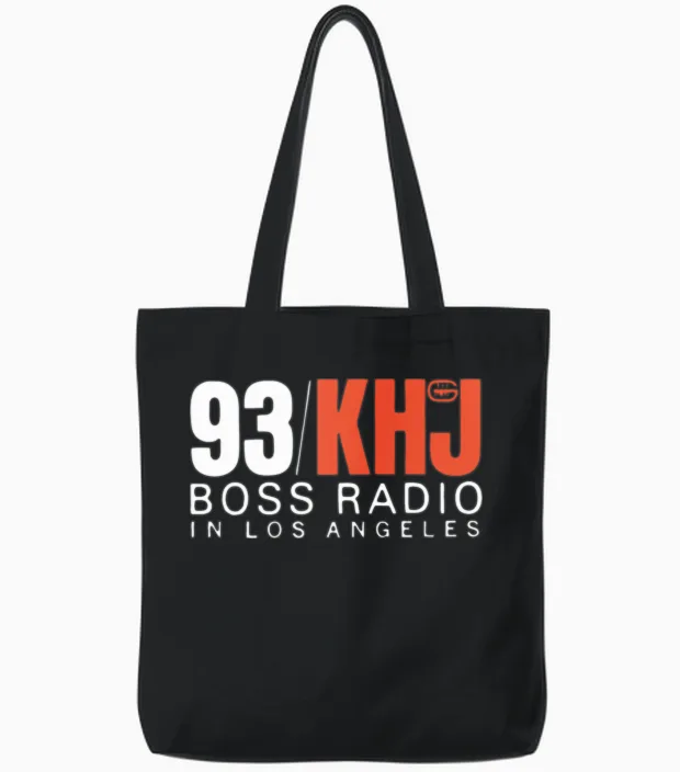 93 Khj Boss Radio Tote Bags in Black