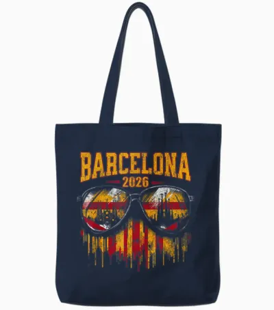 Barcelona 2026 – Modische Katalanische Kleidung Tote Bags - Navy