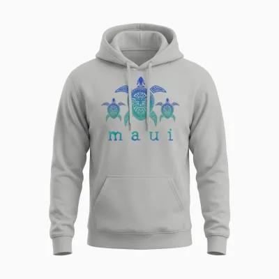 Maui - Hawaii Sea Turtles Hawaiian Scuba Diving Souvenir Unisex Hoodie - Ash