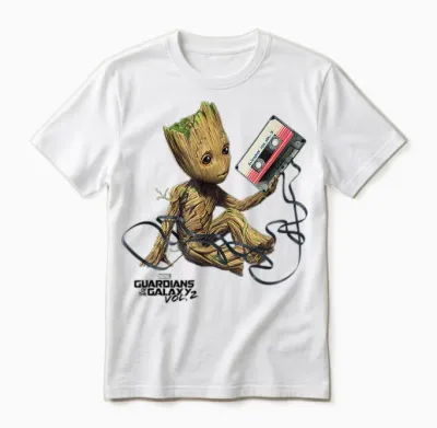 Guardians of the Galaxy Vol2 Groot Tape Unisex T-Shirt - White