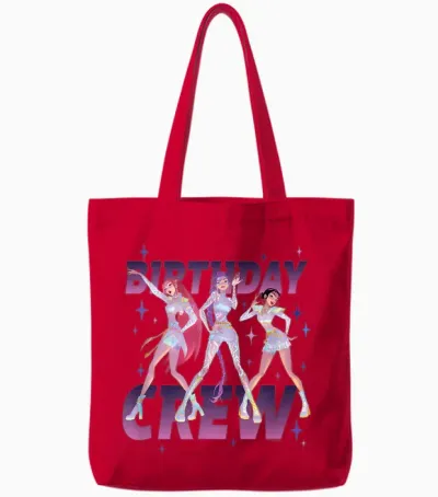 Kpop Demon Huntr/x Birthday Crew Officially Licensed Tote Bags - Red