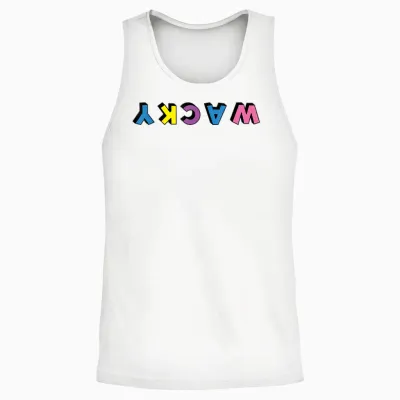 Wacky Costume Mismatch Day Outfit Unisex Tank Top - White