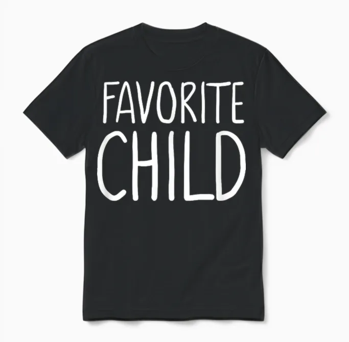 Favorite Child Funny Novelty | Mom/dad's Favorite Unisex T-Shirt in Black
