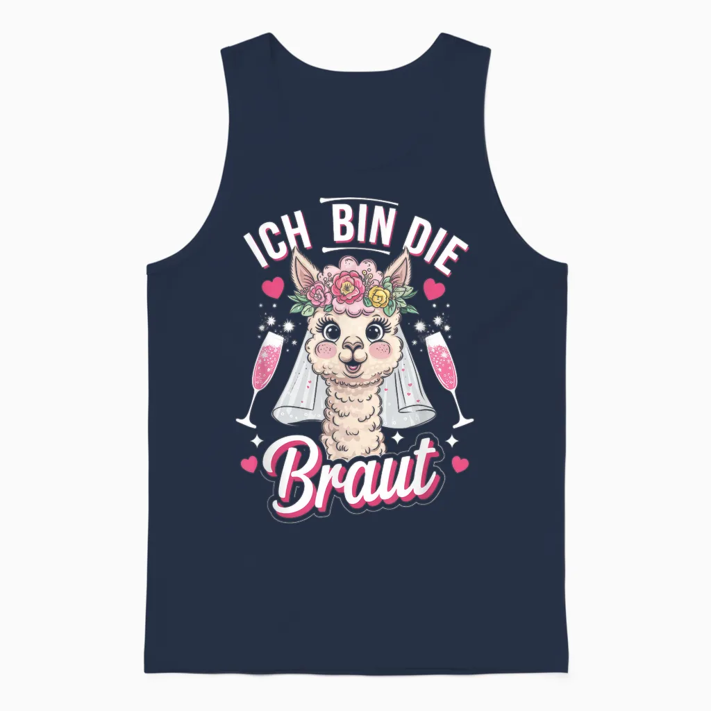 Ich Bin Die Braut - Jga Alpaca Alpaka Hochzeit Damen Unisex Tank Top in Navy