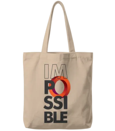 Impossible Circle Tote Bags - Natural