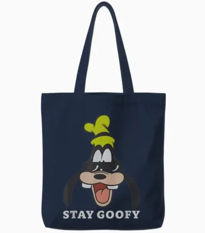 Disney Mickey and Friends Retro Stay Goofy Big Vintage Tote Bags - Navy