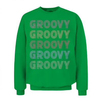 Groovy Retro Unisex Sweatshirt - Irish Green