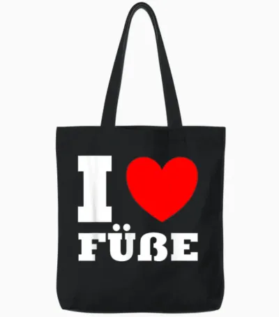 Ich Liebe Füße Tote Bags - Black