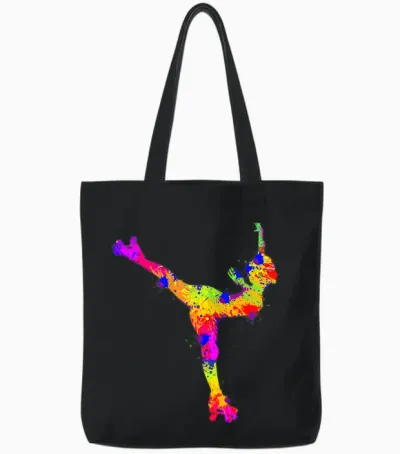Roller Skates Roller Skates Women's Girls Children's T-Shirt, Black Tote Bags - Black