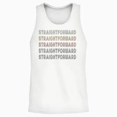 Love Heart Straightforward Grunge Style Vintage Unisex Tank Top - White
