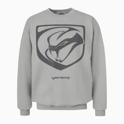 Dodge Viper Logo T-Shirt, Black, S Unisex Sweatshirt - Ash