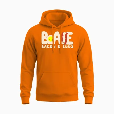 Bae Bacon and Eggs Unisex Hoodie - Safety Orange
