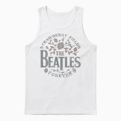 The Beatles - Strawberry Fields Forever Unisex Tank Top - White