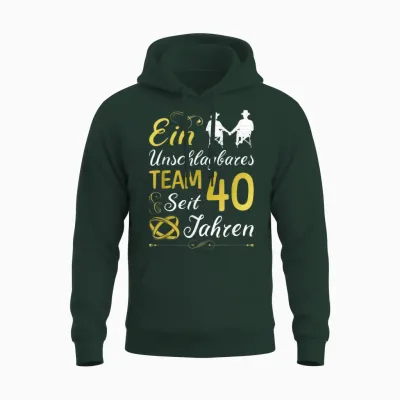 40 Jahre Verheiratet 40. Hochzeitstag Rubinhochzeit Unisex Hoodie - Forest