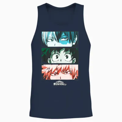 My Hero Academia Todoroki Deku Anime Unisex Tank Top - Navy
