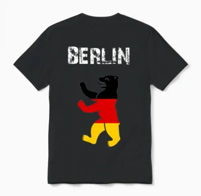 City-Design Berlin Bear Doyz Unisex T-Shirt - Black