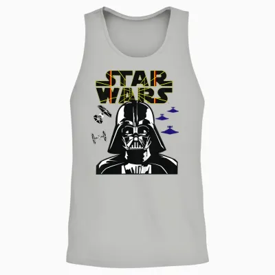 Kinder Star Wars Darth Vader Comp Logo Unisex Tank Top - Ash