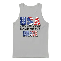 Usa Land of the Free Home of the Brave B Shadow Unisex Tank Top - Ash – 1