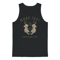 Muay Thai Shirt Thai Boxing Vintage Art of Eight Limbs Mma Gift Tiger Unisex Tank Top - Black – 1