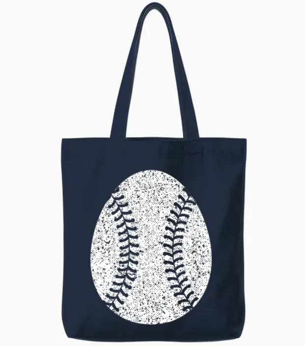 Baseball Happy Easter Egg Hunting Cute Sport Lover Tote Bags in Navy