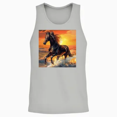 Horse Unisex Tank Top - Ash