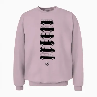 Volkswagen Verticale Vw Camper Evolution with Logo Unisex Sweatshirt - Light Pink