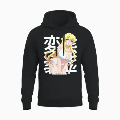 Anime Beautiful Lewd Mommy Waifu Otaku Manga Japonais Weeb Unisex Hoodie - Black