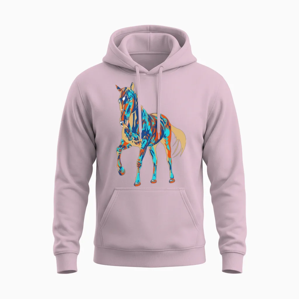 Horse - Lovers Unisex Hoodie in Light Pink