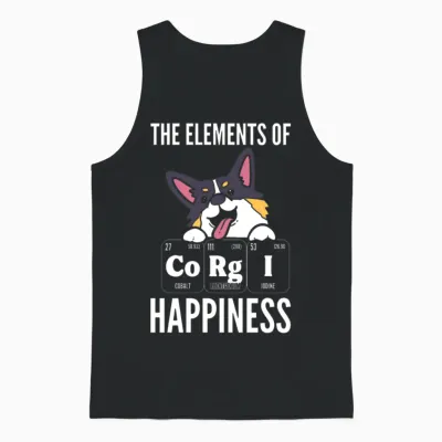 Corgi Dog Lover Dog Trainer Unisex Tank Top - Black