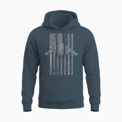 B 2 Spirit Stealth Bomber Patriotic Vintage Unisex Hoodie - Dark Heather