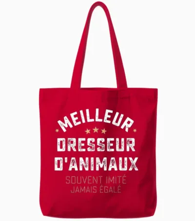 Funny Gift Man Craft Animal Trainer Humor Tote Bags - Red