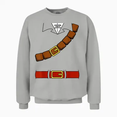 Nintendo Zelda Basic Link Belt and Harness Costume Unisex Sweatshirt - Ash