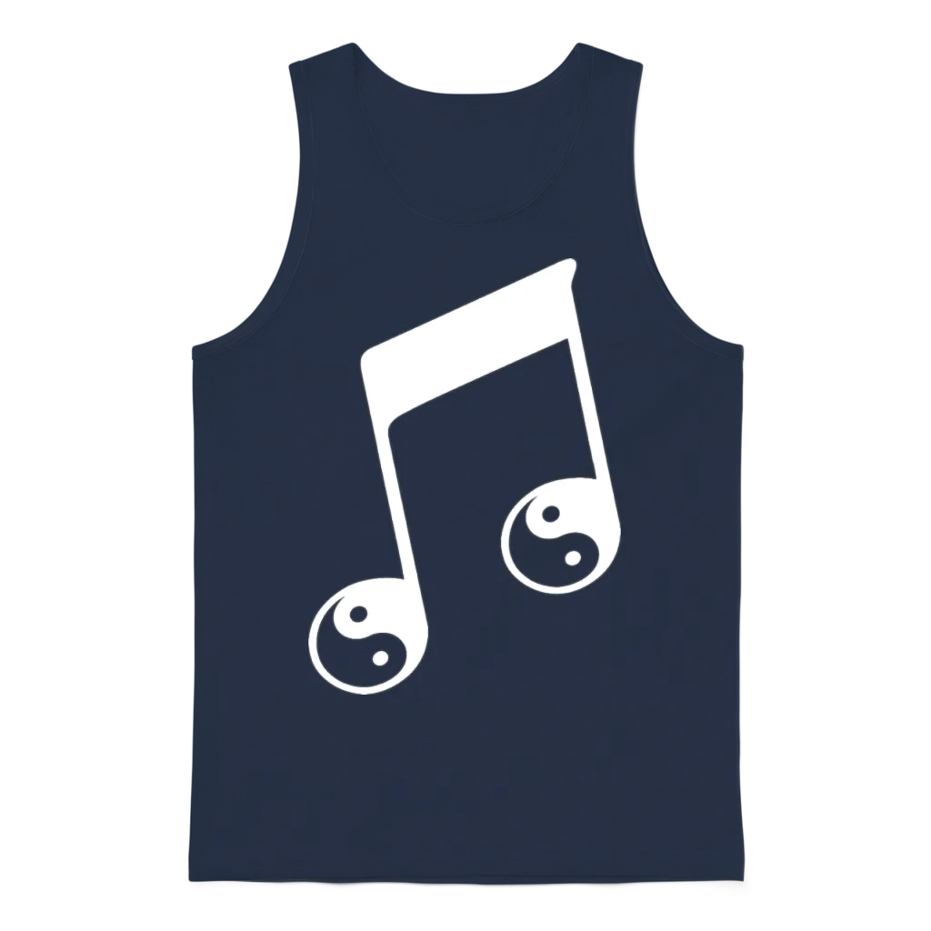 Music Note Lovers Unisex Tank Top - Navy