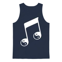 Music Note Lovers Unisex Tank Top - Navy – 1