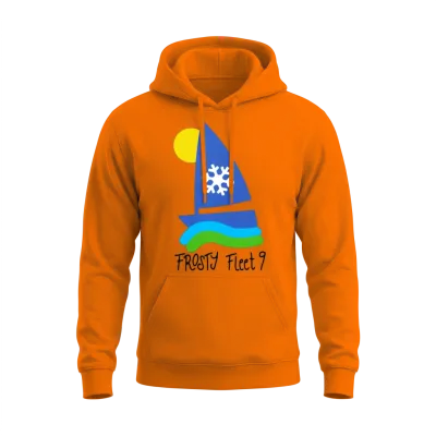 Frosty Fleet 9 - Large and Loud Unisex Hoodie - Safety Orange