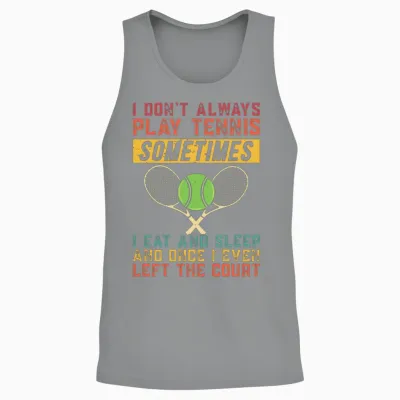 Funny Tennis Fanatic Quote Unisex Tank Top - Sport Grey
