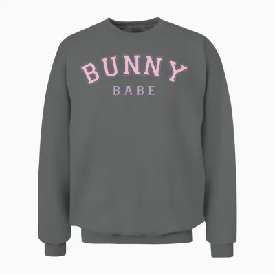 Retro Bunny Babe Unisex Sweatshirt - Graphite Heather