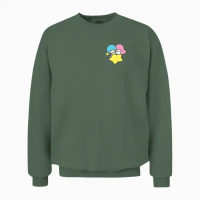 Little Twin Stars Dream Galaxy Pocket Unisex Sweatshirt - Military Green