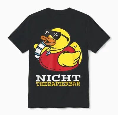 Bath Duck Lifeguard T-Shirt, Black, S Unisex T-Shirt - Black