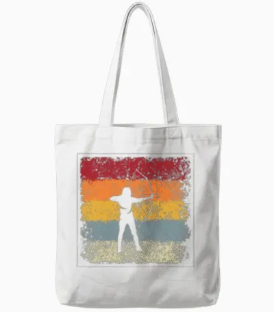 Archer Retro Tote Bags - White