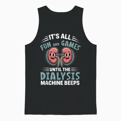 It's All Fun and Games Until the Dialysis Machine Nurse Unisex Tank Top - Black