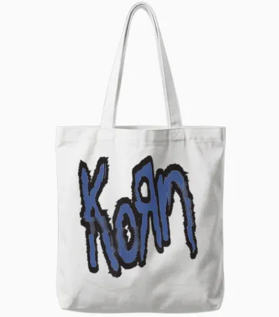 Korn Blaues Logo Tote Bags - White