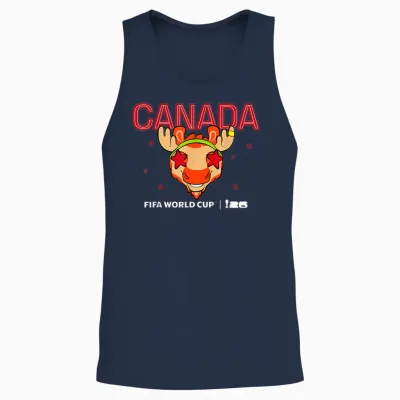 Fifa World Cup26 Canada Mascotte Stars Unisex Tank Top - Navy